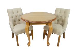 Stół okrągły Lampone i krzesła Nadia