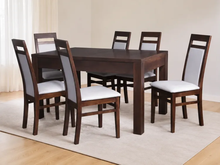 Wymiary: 140x90cm Wybarwienie: Orzech Tapicerka: Aston 16