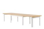 Wymiar/wkładki: 200x100cm/4x50cm Wybarwienie: Buk/Biały