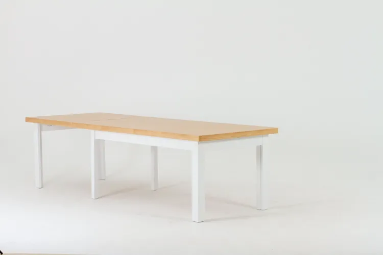 Wymiar/wkładki: 200x100cm/2x50cm Wybarwienie: Buk/Biały