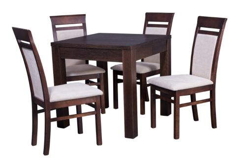 Wymiary: 90x90 Wybarwienie: Orzech Tapicerka: Kongo 733